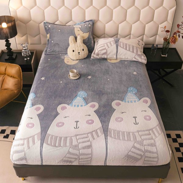 Husa cu Elastic Cocolino 180x200 cm + 2 fete de perna 50x70 cm