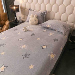 Husa cu Elastic Cocolino 180x200 cm + 2 fete de perna 50x70 cm - imagine 1