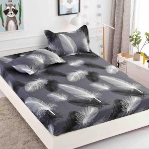 Husă Pat 90x200 cm Cu Elastic + 2 Fețe de Pernă – Bumbac Finet