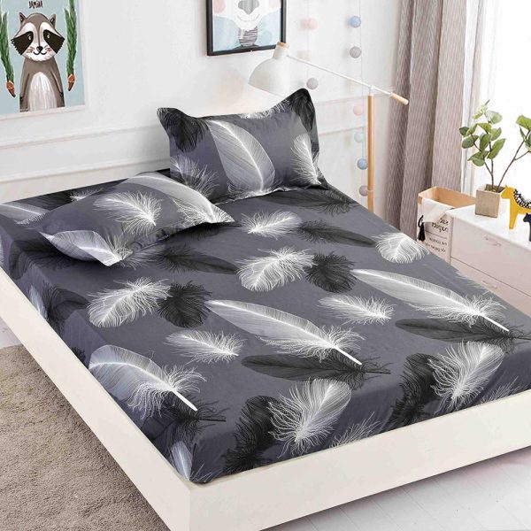 Husă Pat 90x200 cm Cu Elastic + 2 Fețe de Pernă – Bumbac Finet