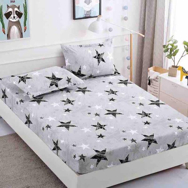 Husă Pat 90x200 cm Cu Elastic + 2 Fețe de Pernă – Bumbac Finet