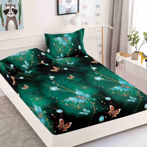 Husă Pat 90x200 cm Cu Elastic + 2 Fețe de Pernă – Bumbac Finet