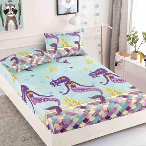 Husă Pat 180x200 cm Cu Elastic + 2 Fețe de Pernă - Bumbac Finet