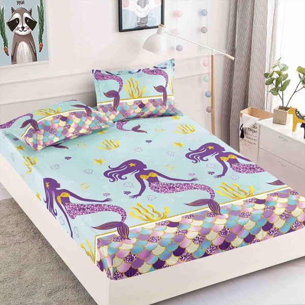 JOJHP09 Husă Pat 180x200 cm Cu Elastic + 2 Fețe de Pernă - Bumbac Finet