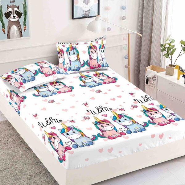 Husă Pat 180x200 cm Cu Elastic + 2 Fețe de Pernă - Bumbac Finet