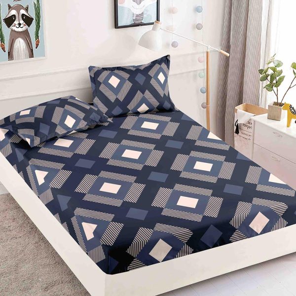 JOJHP28 Husă Pat 180x200 cm Cu Elastic + 2 Fețe de Pernă - Bumbac Finet