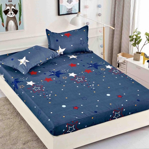 Husă Pat 180x200 cm Cu Elastic + 2 Fețe de Pernă - Bumbac Finet