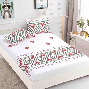 Husă Pat 180x200 cm Cu Elastic + 2 Fețe de Pernă - Bumbac Finet