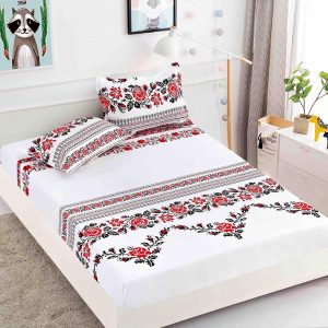 Husă Pat 180x200 cm Cu Elastic + 2 Fețe de Pernă - Bumbac Finet