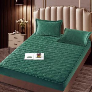 Husă Pat cu Elastic 140x200 cm tip Topper + 2 Fețe de Pernă 50x70 cm - imagine 1