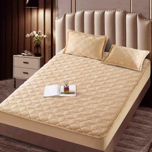 Husă Pat cu Elastic 140x200 cm tip Topper + 2 Fețe de Pernă 50x70 cm - imagine 1