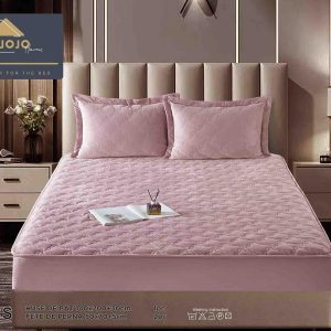 Husă Pat cu Elastic 140x200 cm tip Topper + 2 Fețe de Pernă 50x70 cm