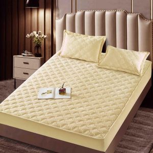 Husă Pat cu Elastic 140x200 cm tip Topper + 2 Fețe de Pernă 50x70 cm - imagine 1