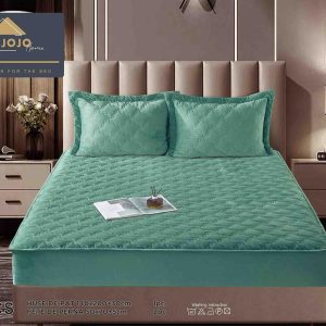 Husă Pat cu Elastic 140x200 cm tip Topper + 2 Fețe de Pernă 50x70 cm