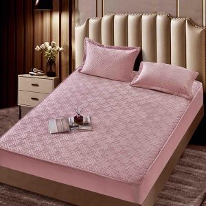 Husă Pat cu Elastic 160x200 cm tip Topper + 2 Fețe de Pernă 50x70 cm - imagine 1