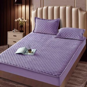 Husă Pat cu Elastic 160x200 cm tip Topper + 2 Fețe de Pernă 50x70 cm - imagine 1