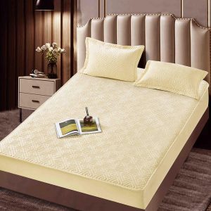 Husă Pat cu Elastic 160x200 cm tip Topper + 2 Fețe de Pernă 50x70 cm - imagine 1