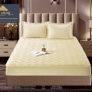 Husă Pat cu Elastic 160x200 cm tip Topper + 2 Fețe de Pernă 50x70 cm