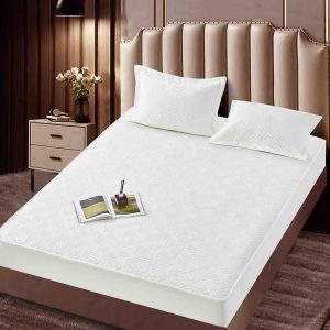 Husă Pat cu Elastic 160x200 cm tip Topper + 2 Fețe de Pernă 50x70 cm - imagine 1