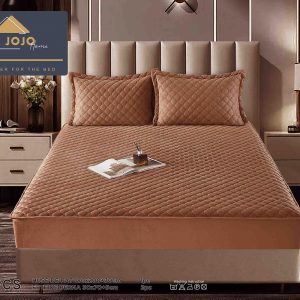 Husă Pat cu Elastic 180x200 cm tip Topper + 2 Fețe de Pernă 50x70 cm