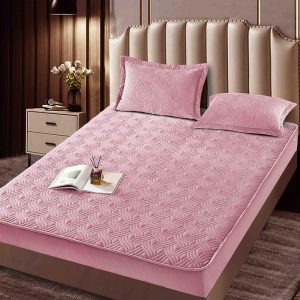 Husă Pat cu Elastic 180x200 cm tip Topper + 2 Fețe de Pernă 50x70 cm - imagine 1