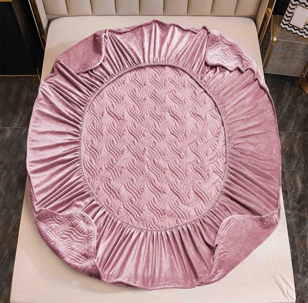 Husă Pat cu Elastic 180x200 cm tip Topper + 2 Fețe de Pernă 50x70 cm - imagine 2