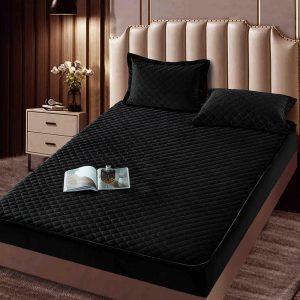 Husă Pat cu Elastic 180x200 cm tip Topper + 2 Fețe de Pernă 50x70 cm - imagine 1