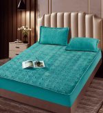 Husă Pat cu Elastic 180x200 cm tip Topper + 2 Fețe de Pernă 50x70 cm - imagine 1