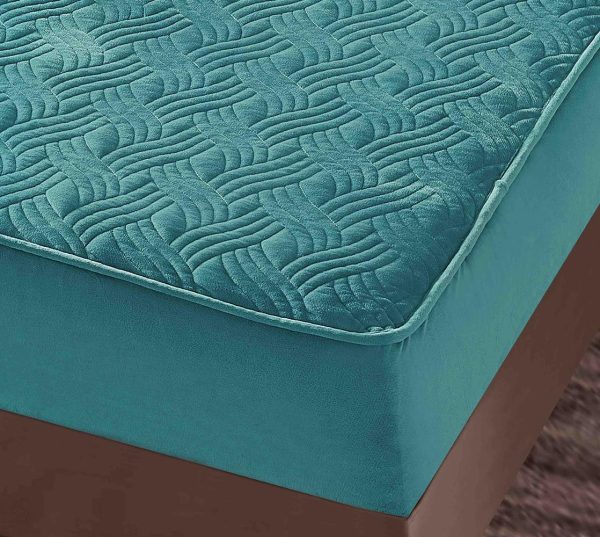 Husă Pat cu Elastic 180x200 cm tip Topper + 2 Fețe de Pernă 50x70 cm - imagine 3