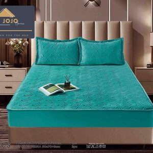 Husă Pat cu Elastic 180x200 cm tip Topper + 2 Fețe de Pernă 50x70 cm