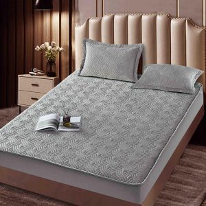 Husă Pat cu Elastic 180x200 cm tip Topper + 2 Fețe de Pernă 50x70 cm - imagine 1