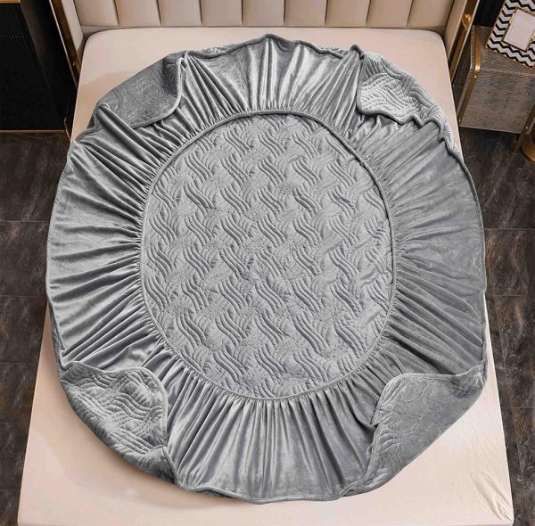 Husă Pat cu Elastic 180x200 cm tip Topper + 2 Fețe de Pernă 50x70 cm - imagine 2