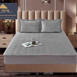 Husă Pat cu Elastic 180x200 cm tip Topper + 2 Fețe de Pernă 50x70 cm