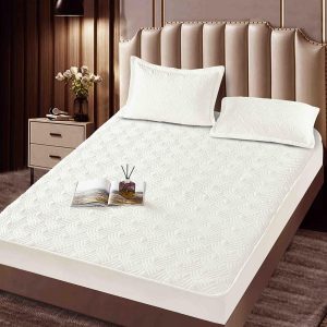 Husă Pat cu Elastic 180x200 cm tip Topper + 2 Fețe de Pernă 50x70 cm - imagine 1