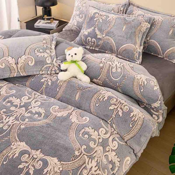 Lenjerie Pat Dublu cu Elastic Cocolino Pufoasa 4 Piese - imagine 1