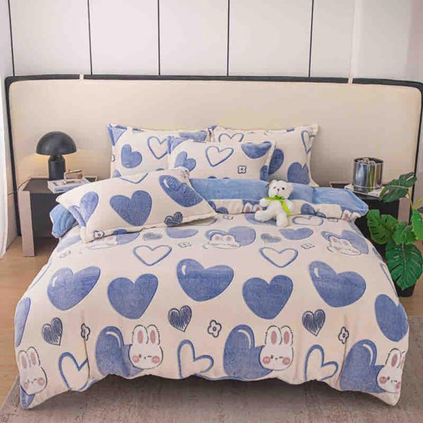 JOLCD05 Lenjerie Pat Dublu cu Elastic Cocolino Pufoasa 4 Piese