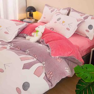 Lenjerie Pat Dublu cu Elastic Cocolino Pufoasa 4 Piese - imagine 1