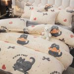 Lenjerie Pat Dublu cu Elastic Cocolino Pufoasa 4 Piese - imagine 2