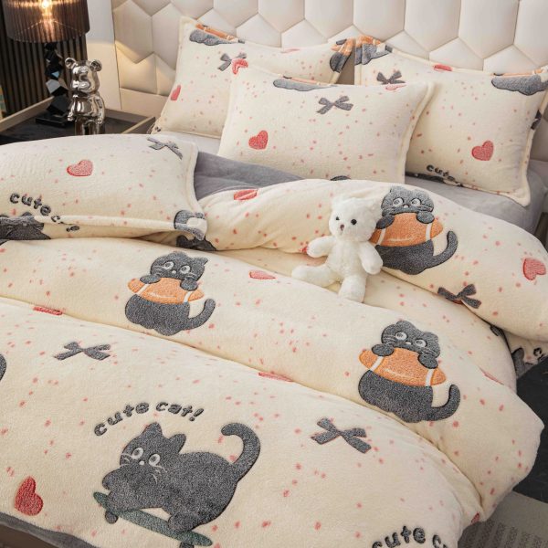 Lenjerie Pat Dublu cu Elastic Cocolino Pufoasa 4 Piese - imagine 2