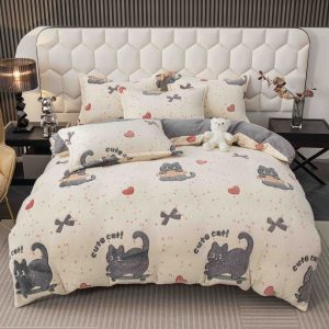 Lenjerie Pat Dublu cu Elastic Cocolino Pufoasa 4 Piese