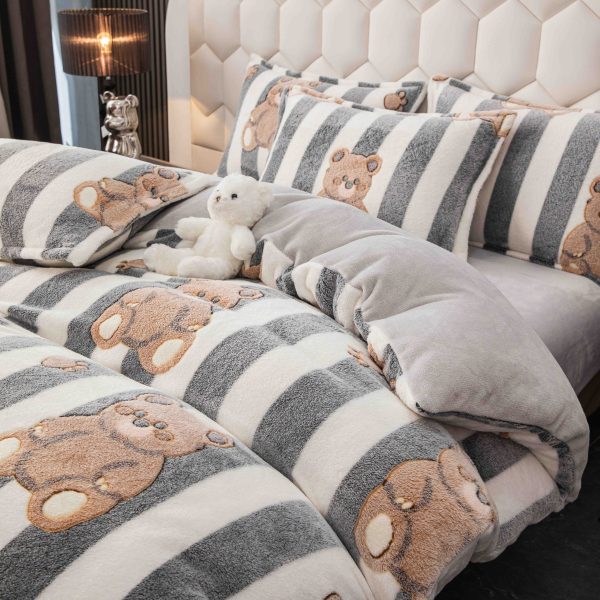 Lenjerie Pat Dublu cu Elastic Cocolino Pufoasa 4 Piese - imagine 1