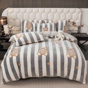 Lenjerie Pat Dublu cu Elastic Cocolino Pufoasa 4 Piese