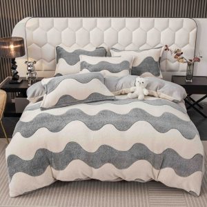 Lenjerie Pat Dublu cu Elastic Cocolino Pufoasa 4 Piese