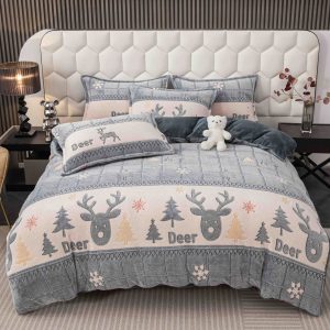 Lenjerie Pat Dublu cu Elastic Cocolino Pufoasa 4 Piese