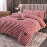 Lenjerie Pat Dublu cu Elastic Cocolino Pufoasa 4 Piese Stripes