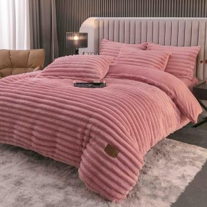 Lenjerie Pat Dublu cu Elastic Cocolino Pufoasa 4 Piese Stripes