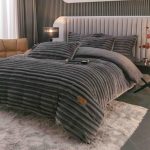 Lenjerie Pat Dublu cu Elastic Cocolino Pufoasa 4 Piese Stripes