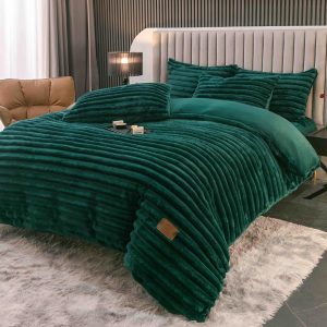 Lenjerie Pat Dublu cu Elastic Cocolino Pufoasa 4 Piese Stripes - imagine 1