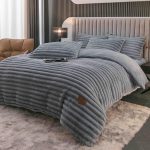 Lenjerie Pat Dublu cu Elastic Cocolino Pufoasa 4 Piese Stripes - imagine 1