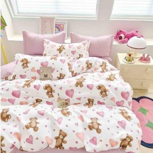 Lenjerie de Pat Single - Bumbac Finet 4 Piese